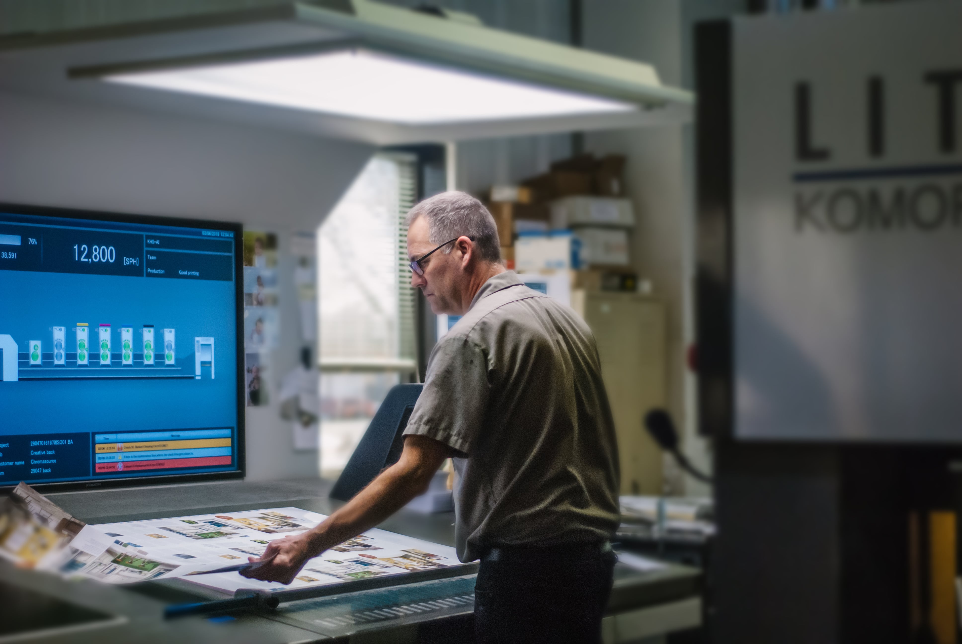 Keefer Employee Utilizing Machine