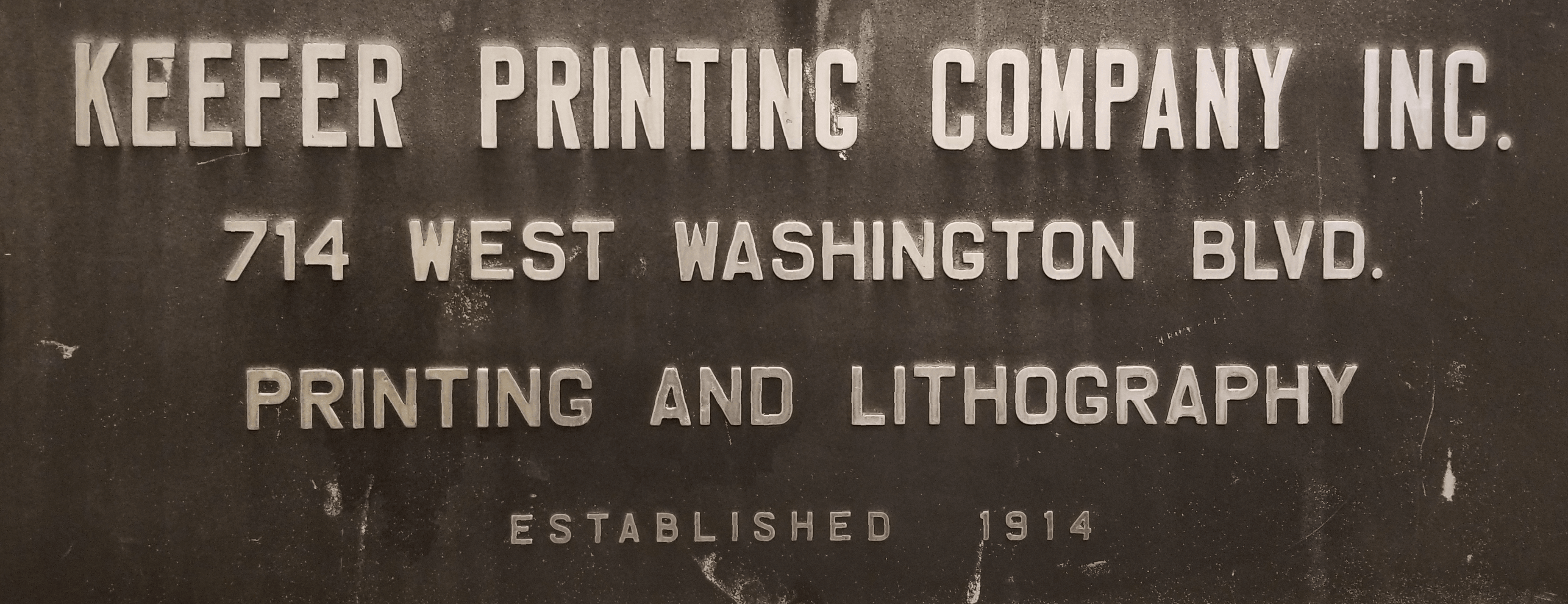 Original Keefer Printing Company Sign