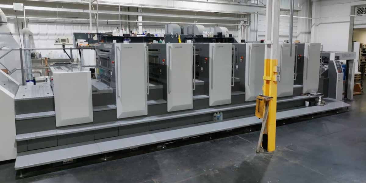 A view of the offset press at Keefer printing